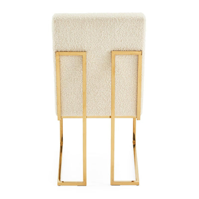 Jonathan Adler Bouclé-Polsterstuhl Goldfinger | Olympus Oatmeal