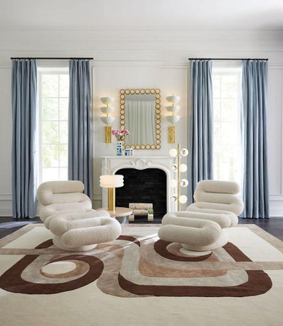 Jonathan Adler Jonathan Adler Bouclé Relaxliege Chaiselongue Serpentine | Olympus Ivory Codeso Living