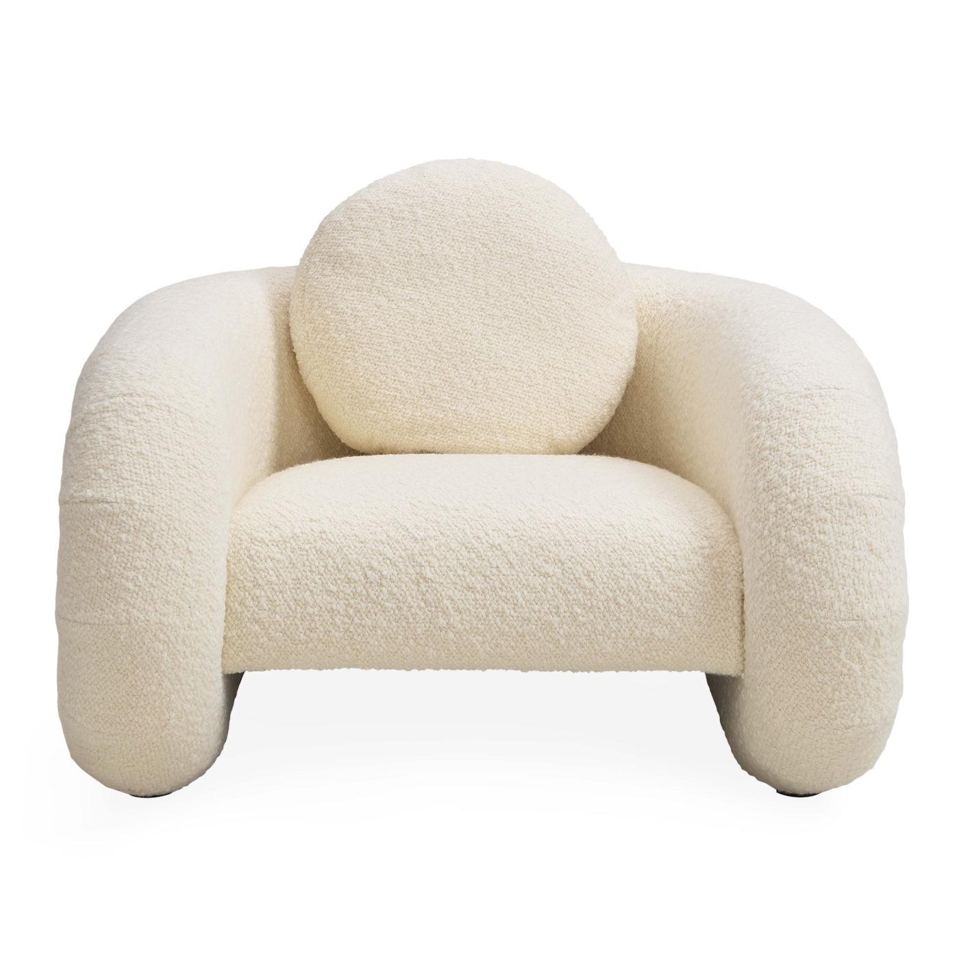 Jonathan Adler Bouclé Sessel Lounge Chair Pompidou | Valais White