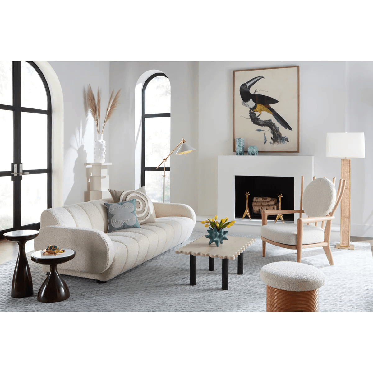 Jonathan Adler Bouclé-Sofa Brigitte | Olympus Oatmeal