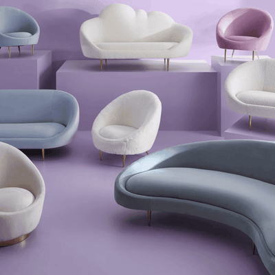 Jonathan Adler Bouclé-Sofa Ether Cloud | Olympus Oatmeal