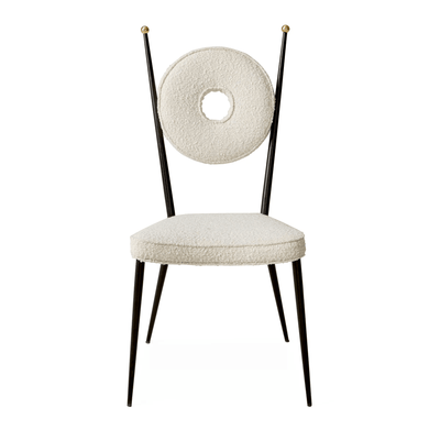 Jonathan Adler Bouclé-Stuhl Rondo | Olympus Oatmeal