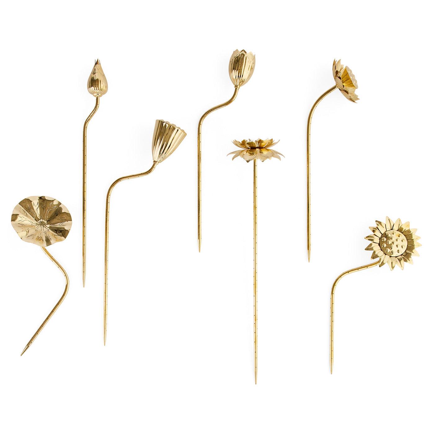 Jonathan Adler Brass Blumenbouquet Skulptur | Messing