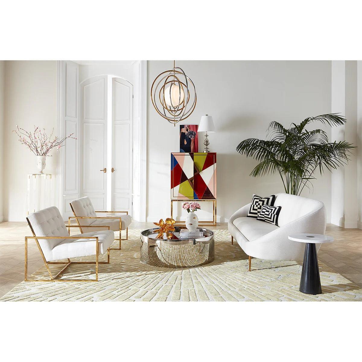 Jonathan Adler Coffee Table Alphaville Silber | ø 98 cm