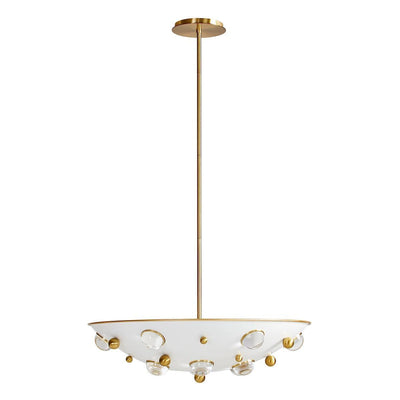 Jonathan Adler Deckenleuchte Globo Demilune Pendant | Weiß