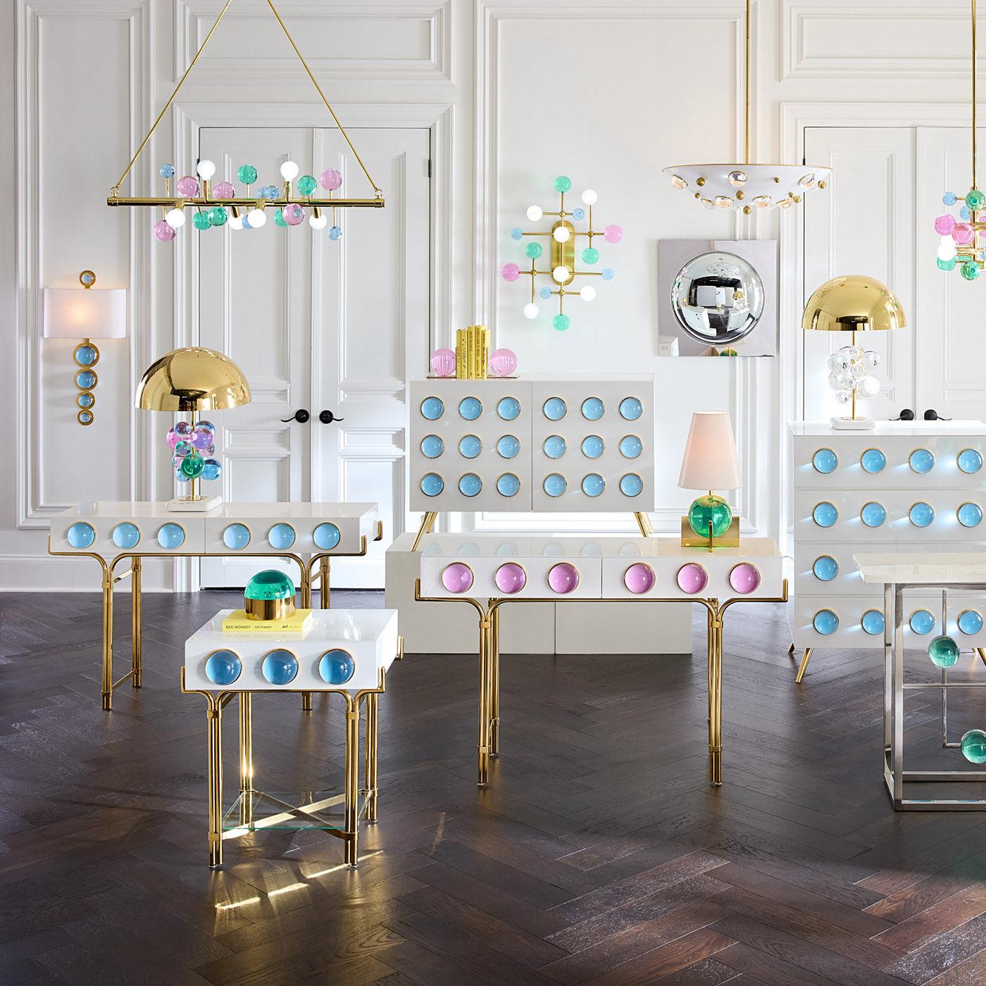 Jonathan Adler Deckenleuchte Globo Demilune Pendant | Weiß