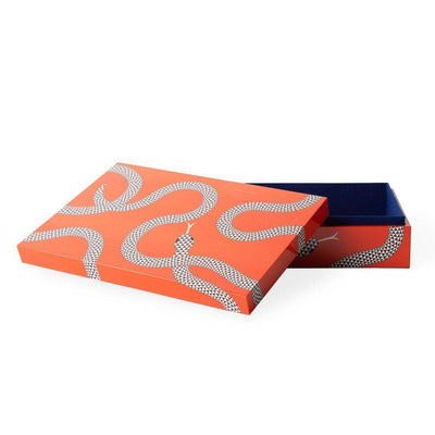 Jonathan Adler Eden Lacquer Aufbewahrungsbox mit Deckel Large | Orange