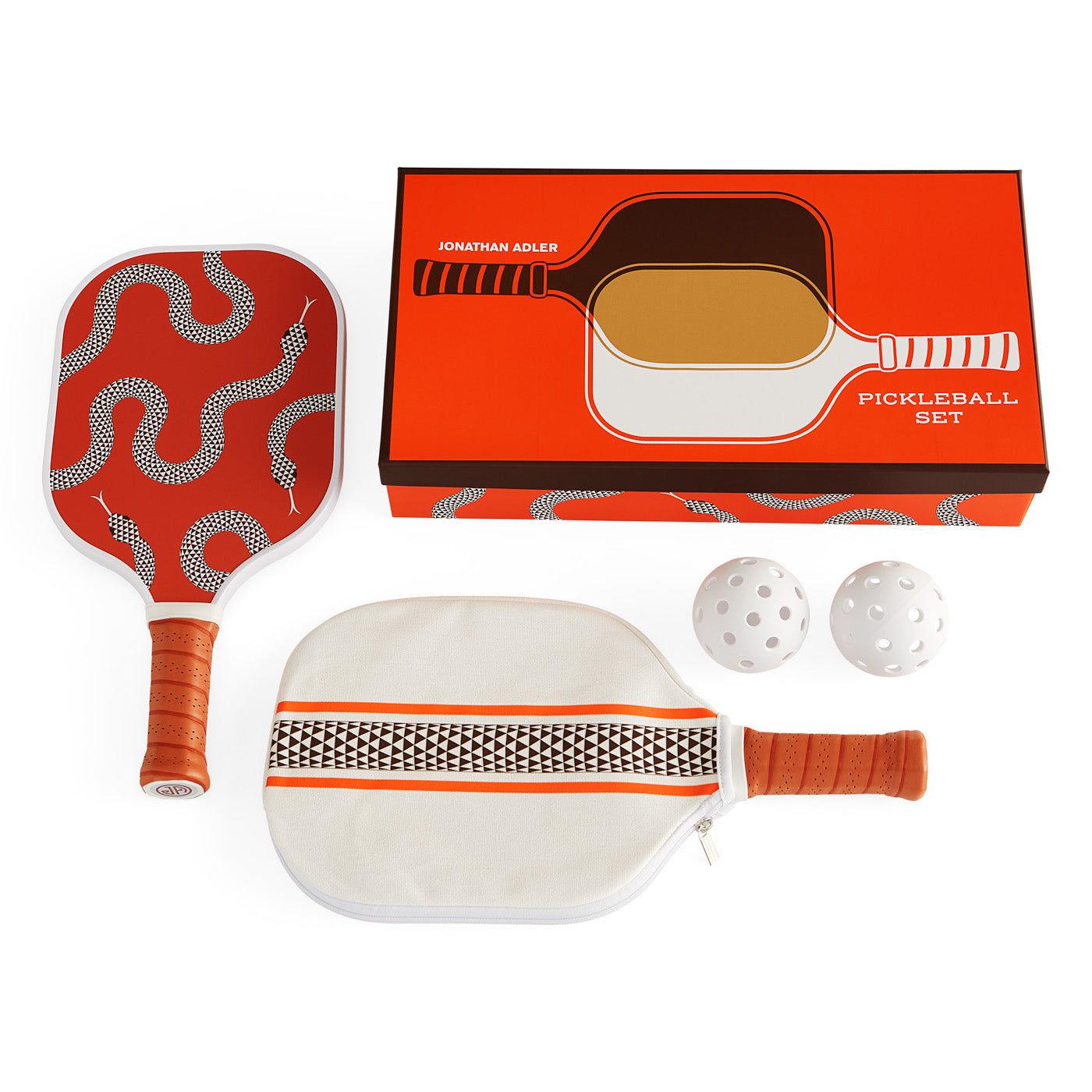 Jonathan Adler Eden Pickleball Set | Orange