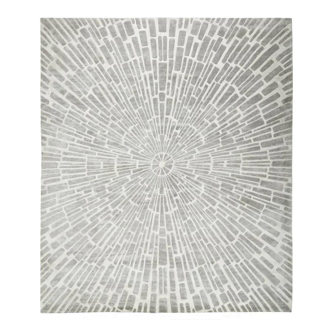 Jonathan Adler Handgewebter Teppich Sunburst  | Grau Codeso Living