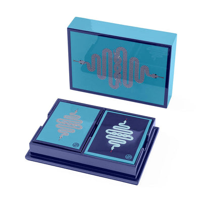 Jonathan Adler Kartenspiel Eden Lacquer | blau