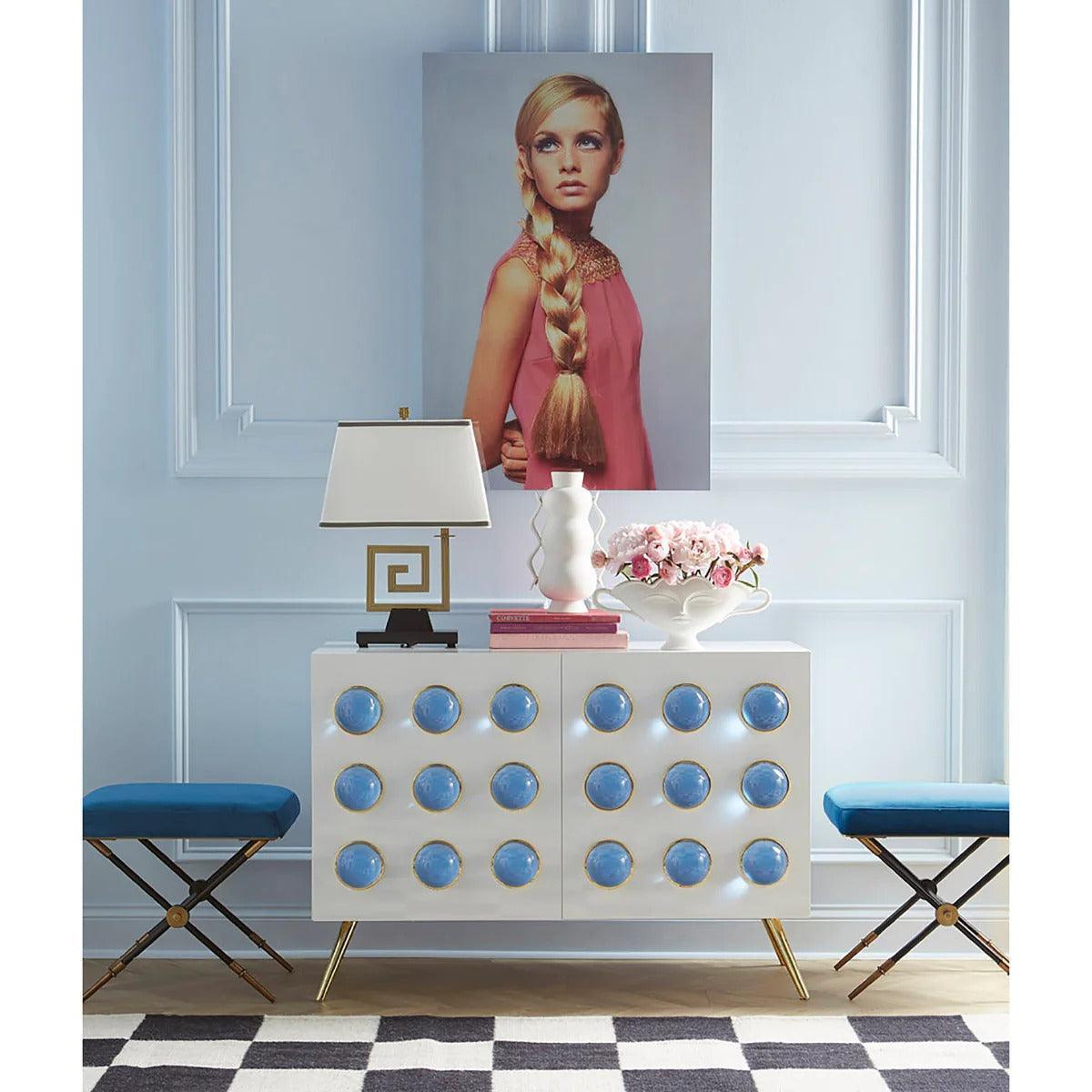 Jonathan Adler Kleiner Schrank Sideboard Globo | Blau