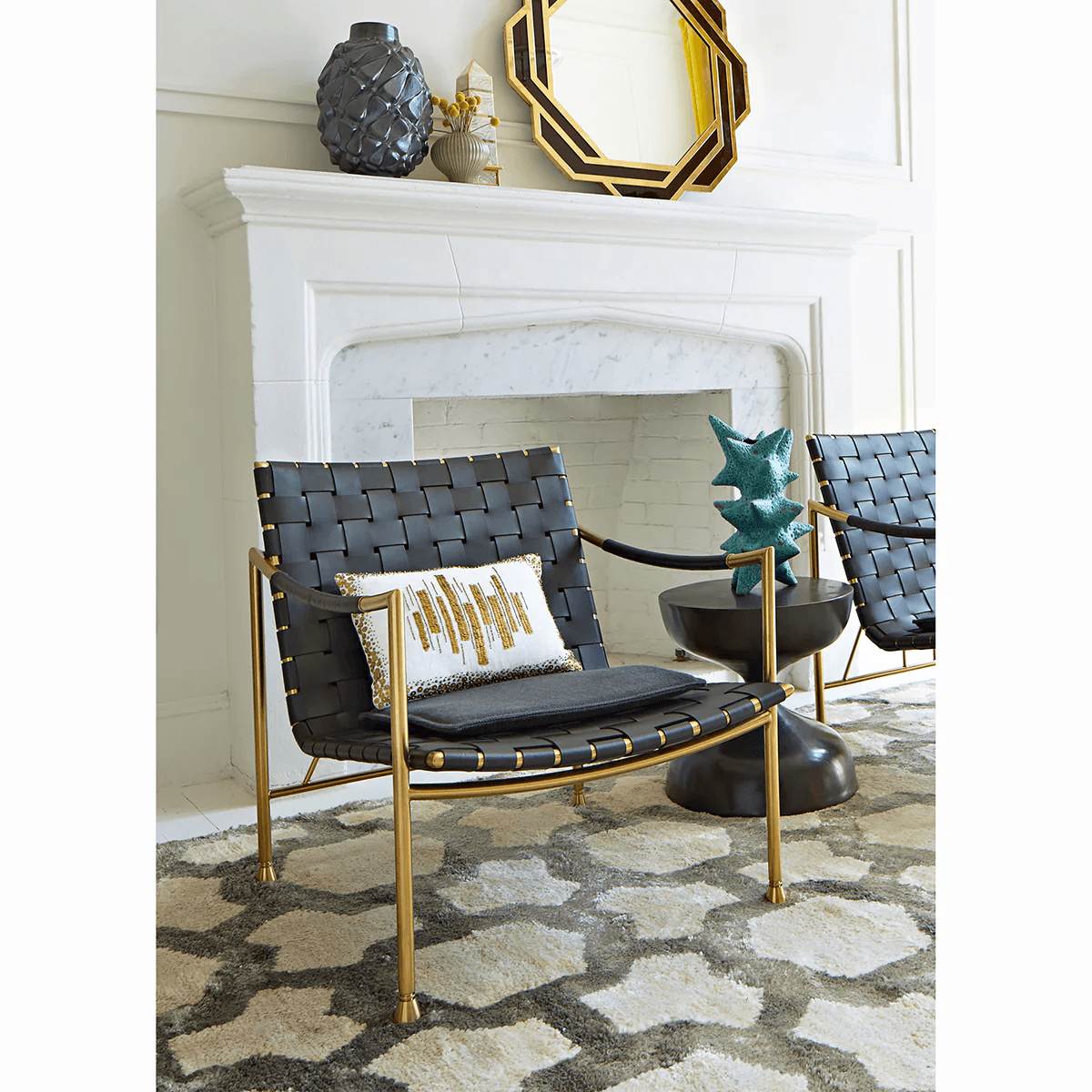 Jonathan Adler Jonathan Adler Leder-Loungesessel Thebes Codeso Living