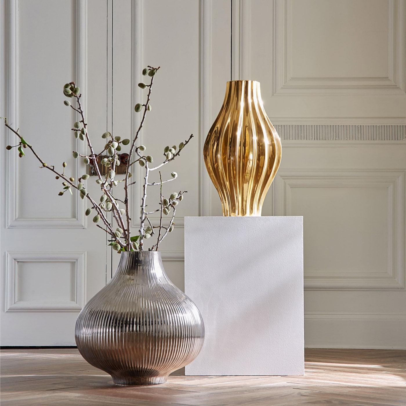 Jonathan Adler Limitierte Vase Giant Amaryllis mit echtem Platin | H 45 cm