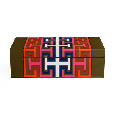 Jonathan Adler Madrid Lacquer Aufbewahrungsbox mit Deckel | Small