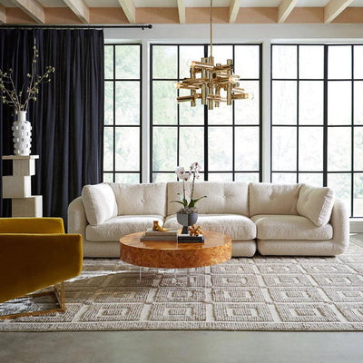 Jonathan Adler Jonathan Adler Modulares Bouclé-Ecksofa Pompidou (4-Sitzer) | Olympus Oatmeal Codeso Living