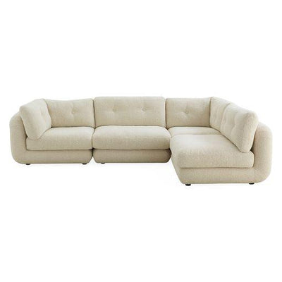 Jonathan Adler Jonathan Adler Modulares Bouclé-Ecksofa Pompidou (4-Sitzer) | Olympus Oatmeal Codeso Living