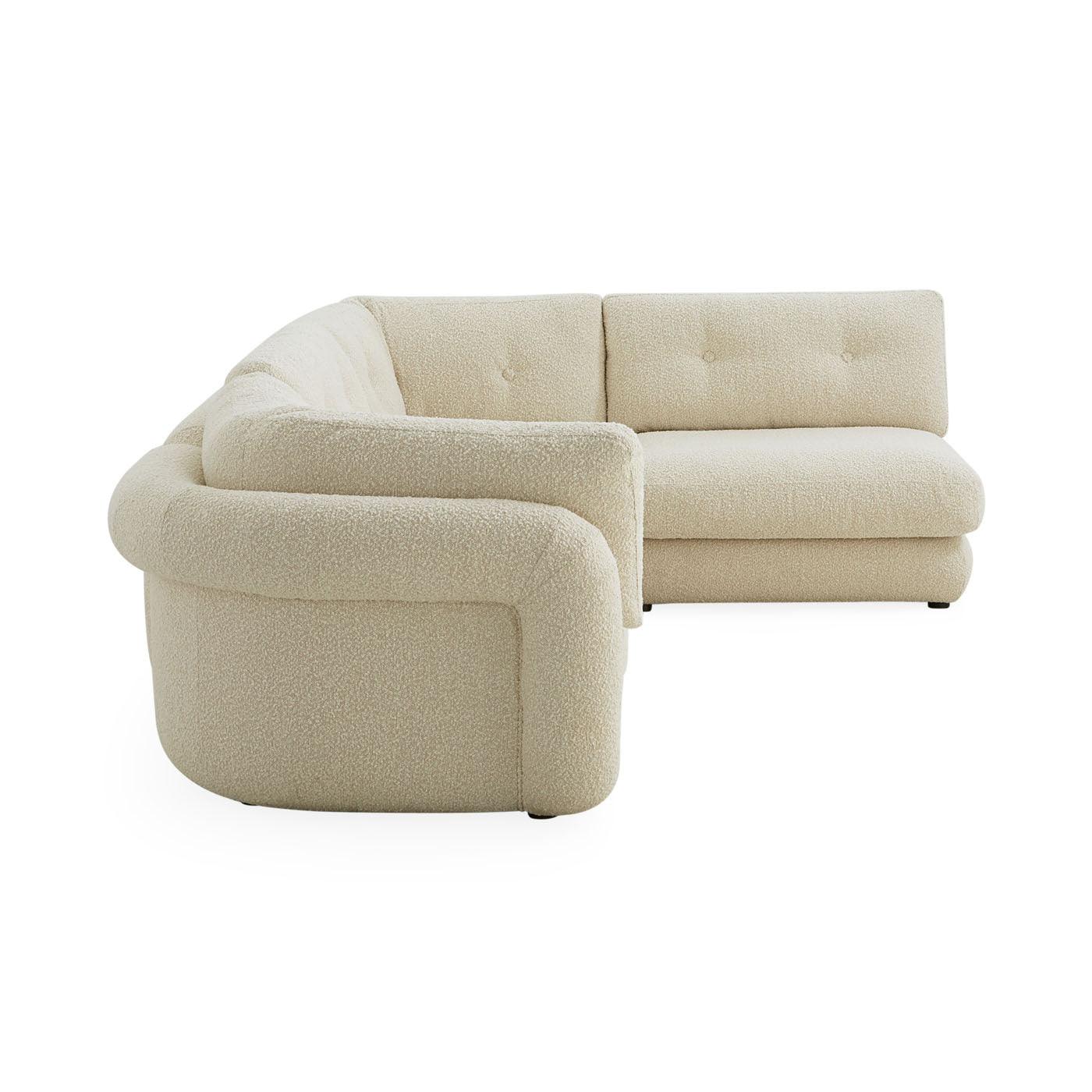 Jonathan Adler Modulares Bouclé-Ecksofa Pompidou (4-Sitzer) | Olympus Oatmeal