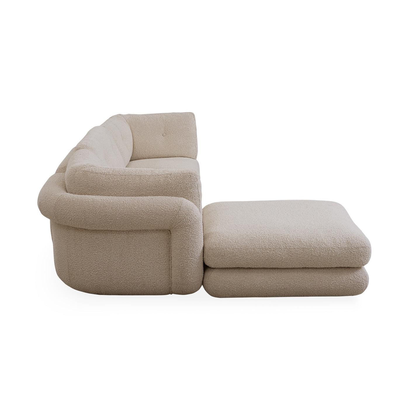 Jonathan Adler Modulares Bouclé-Sofa Pompidou (3-Sitzer) | Olympus Oatmeal