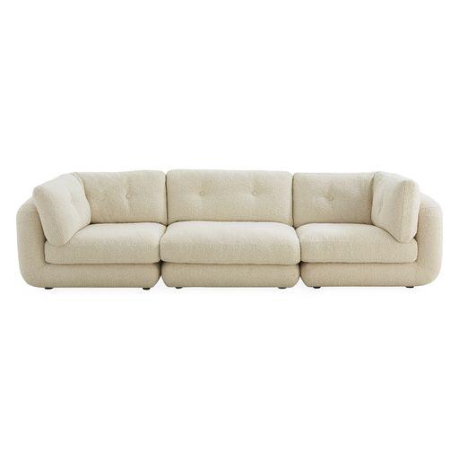 Jonathan Adler Jonathan Adler Modulares Bouclé-Sofa Pompidou (3-Sitzer) | Olympus Oatmeal Codeso Living