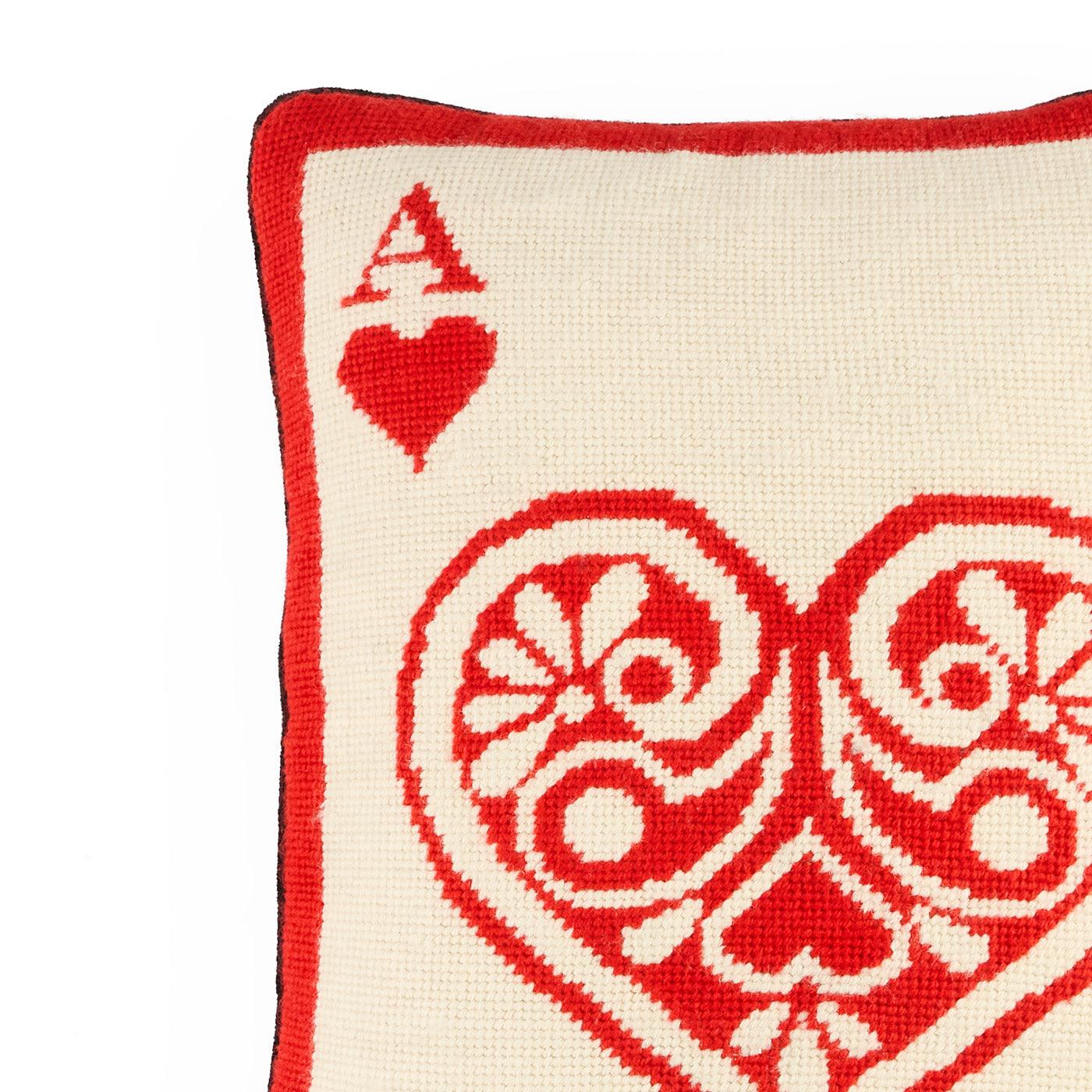 Jonathan Adler Needlepoint Kissen Ace Of Hearts