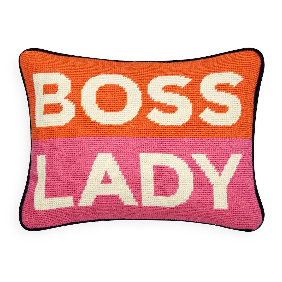 Jonathan Adler Needlepoint Kissen Boss Lady | 30x23cm