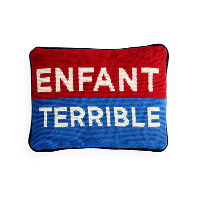 Jonathan Adler Needlepoint Kissen Enfant Terrible | 30x23cm