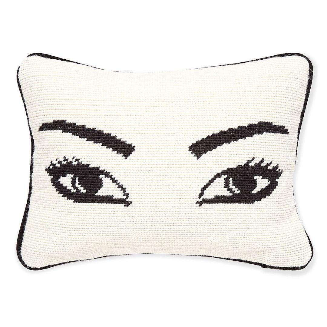 Jonathan Adler Needlepoint Kissen Eyes | 30x23cm