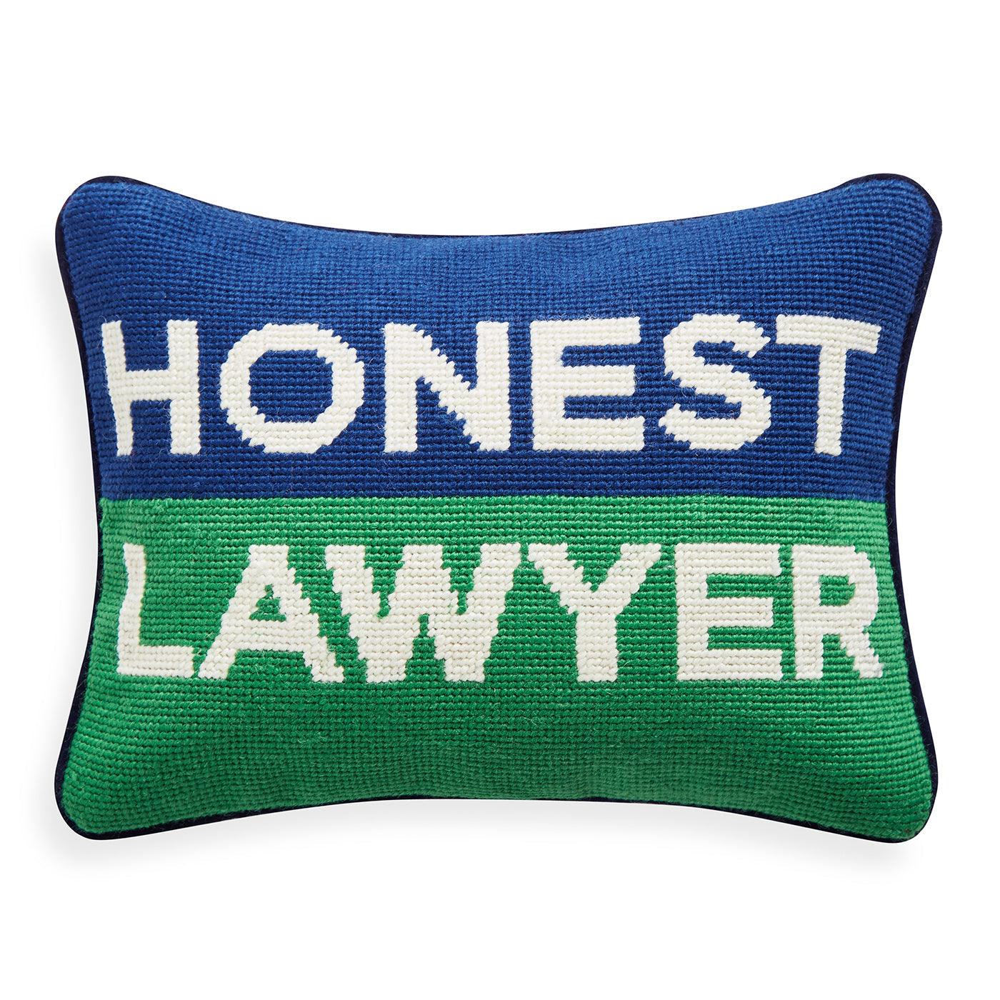 Jonathan Adler Needlepoint Kissen Honest Lawyer | 30x23cm