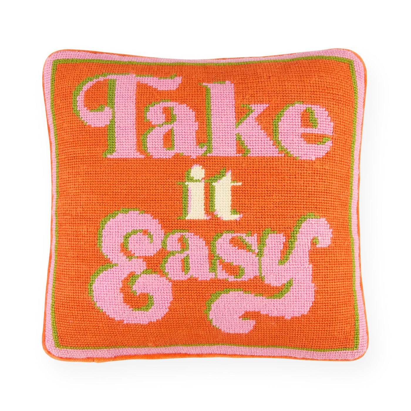 Jonathan Adler Needlepoint Kissen Take It Easy