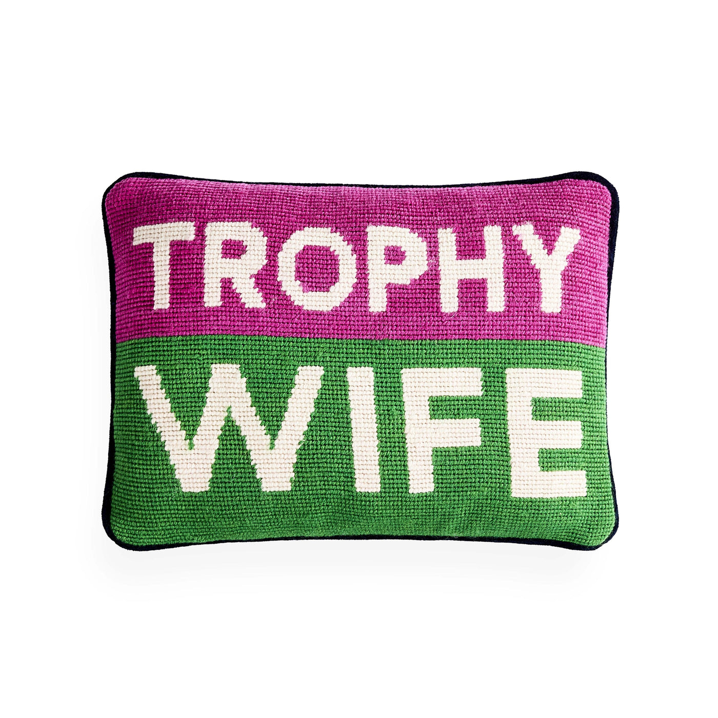 Jonathan Adler Needlepoint Kissen Trophy Wife | 30x23cm