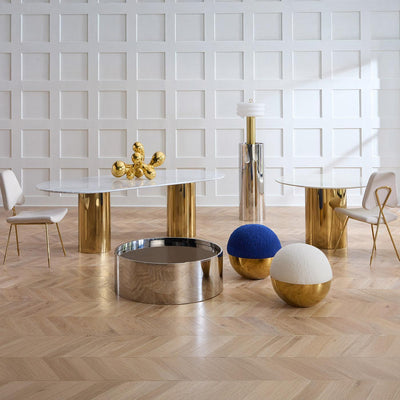 Jonathan Adler Runder Hocker Pouf Alphaville | Olympus Ivory