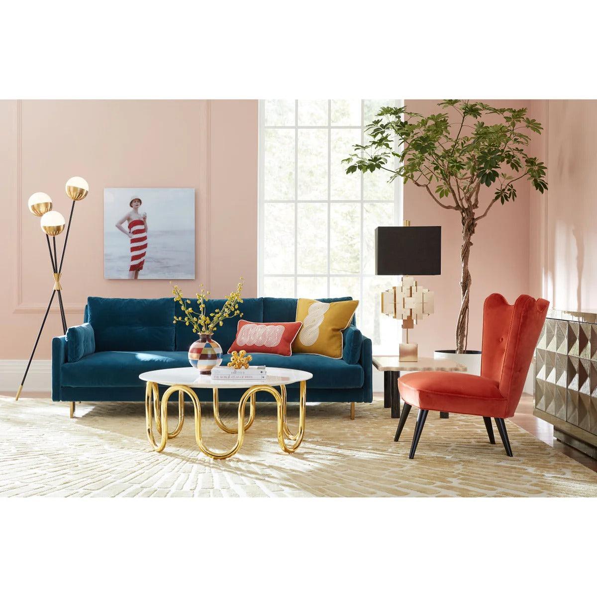 Jonathan Adler Runder Marmor-Couchtisch Scalinatella