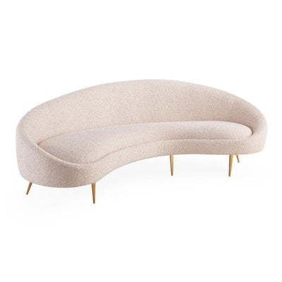 Jonathan Adler Rundes Bouclé-Sofa Ether | Cirrus Blush