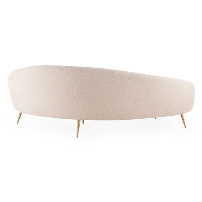 Jonathan Adler Rundes Bouclé-Sofa Ether | Cirrus Blush