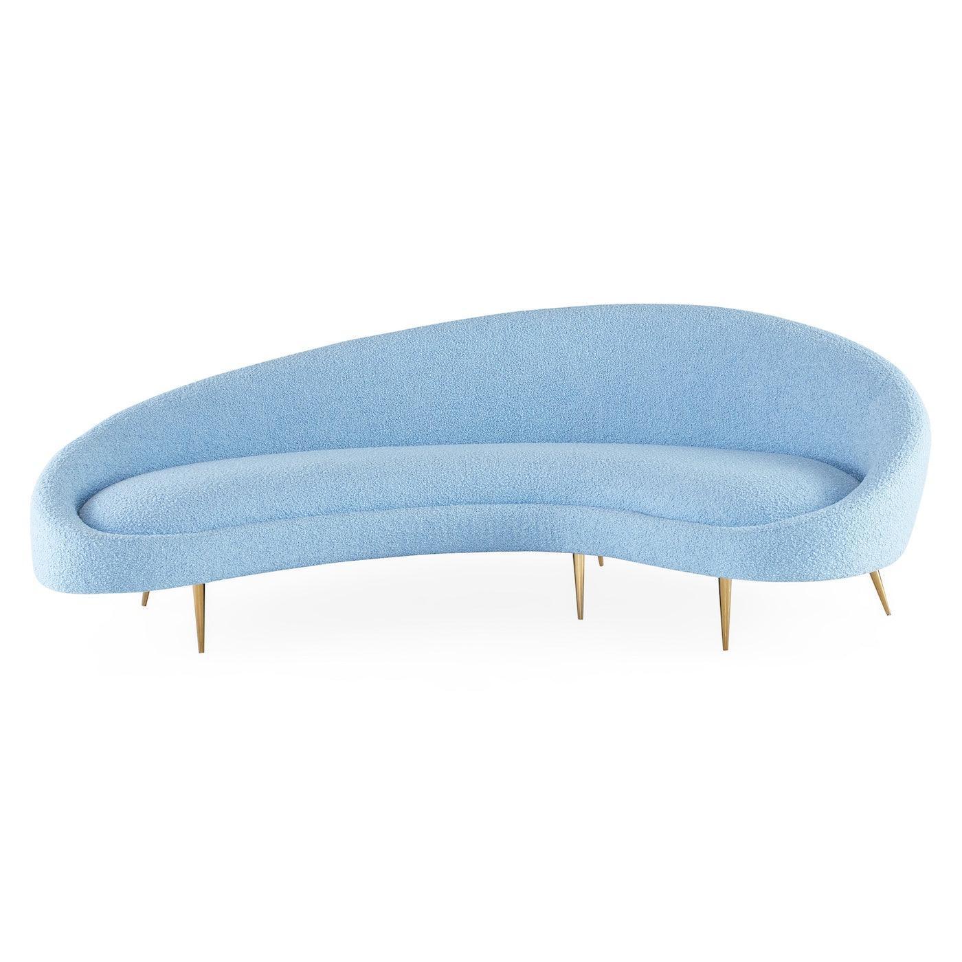 Jonathan Adler Rundes Bouclé-Sofa Ether | Cirrus Sky