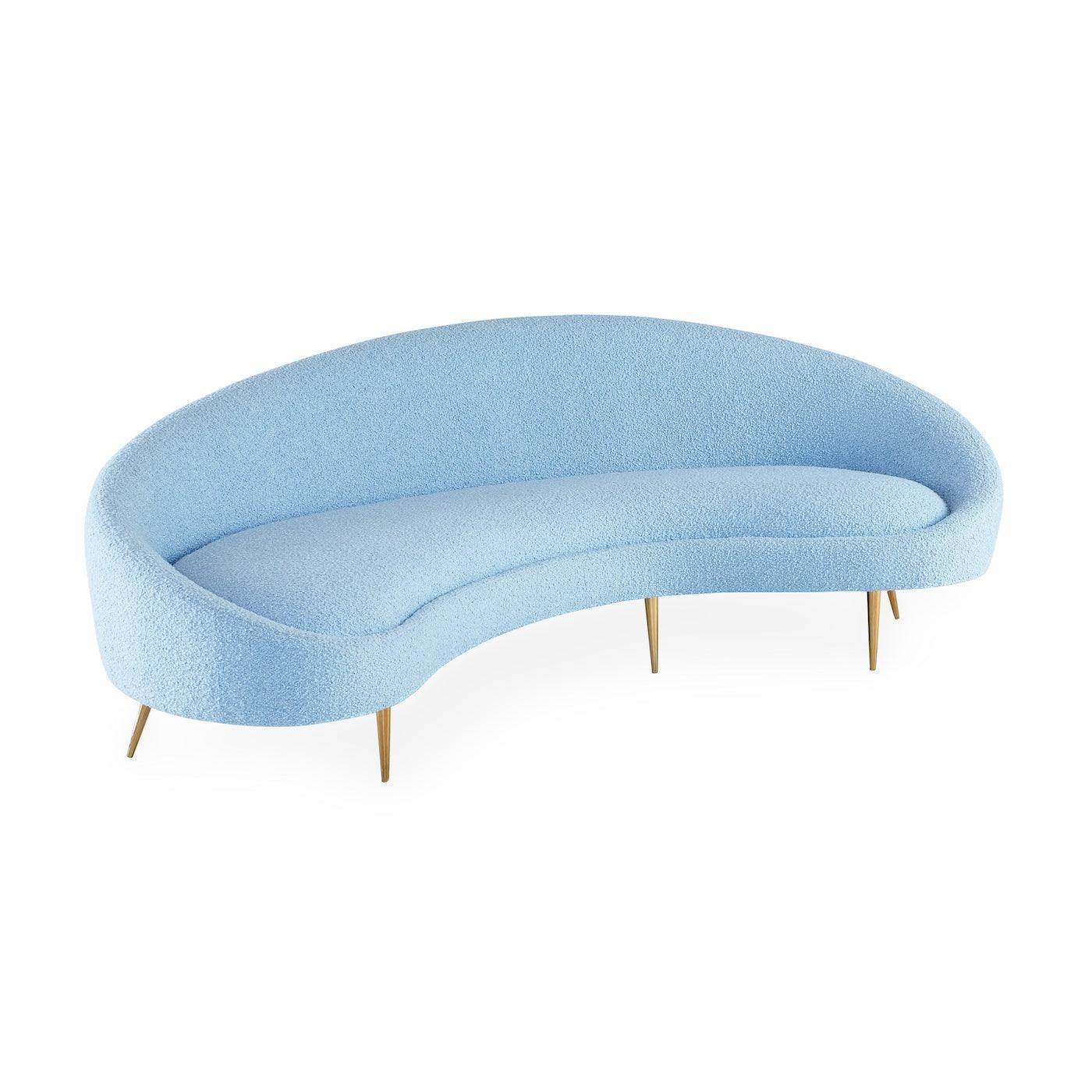 Jonathan Adler Rundes Bouclé-Sofa Ether | Cirrus Sky