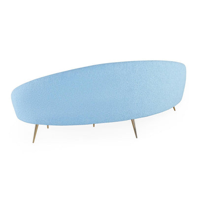 Jonathan Adler Rundes Bouclé-Sofa Ether | Cirrus Sky