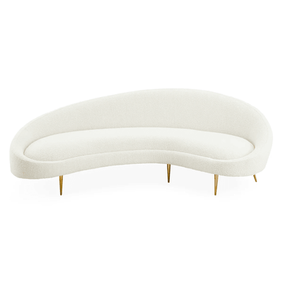 Jonathan Adler Rundes Bouclé-Sofa Ether | Olympus Oatmeal