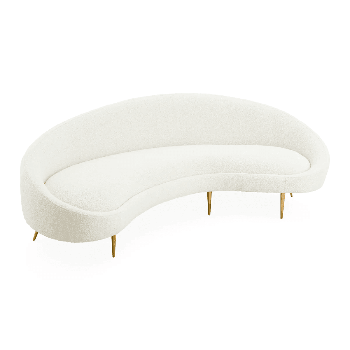 Jonathan Adler Rundes Bouclé-Sofa Ether | Olympus Oatmeal