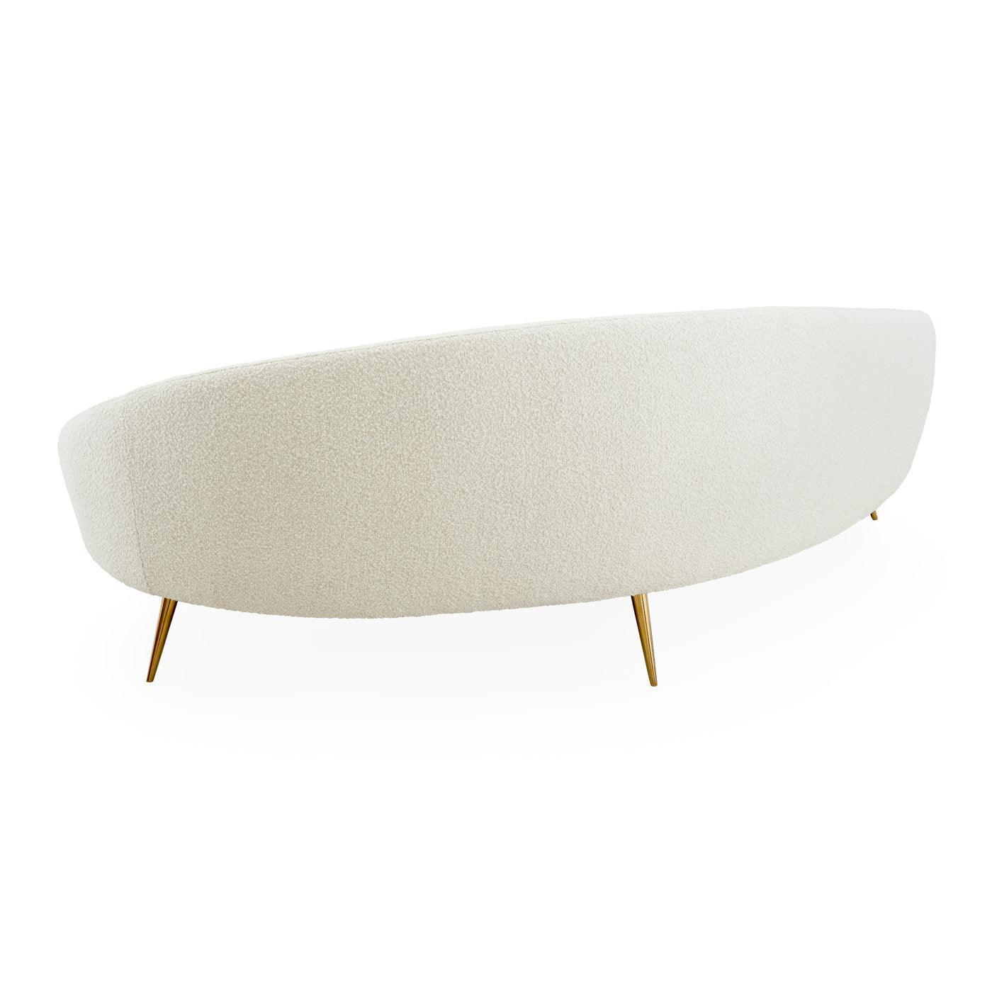 Jonathan Adler Rundes Bouclé-Sofa Ether | Olympus Oatmeal