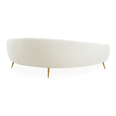 Jonathan Adler Rundes Bouclé-Sofa Ether | Olympus Oatmeal