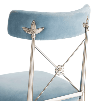 Jonathan Adler Samt-Barhocker Counterstuhl Rider | Rialto Sky