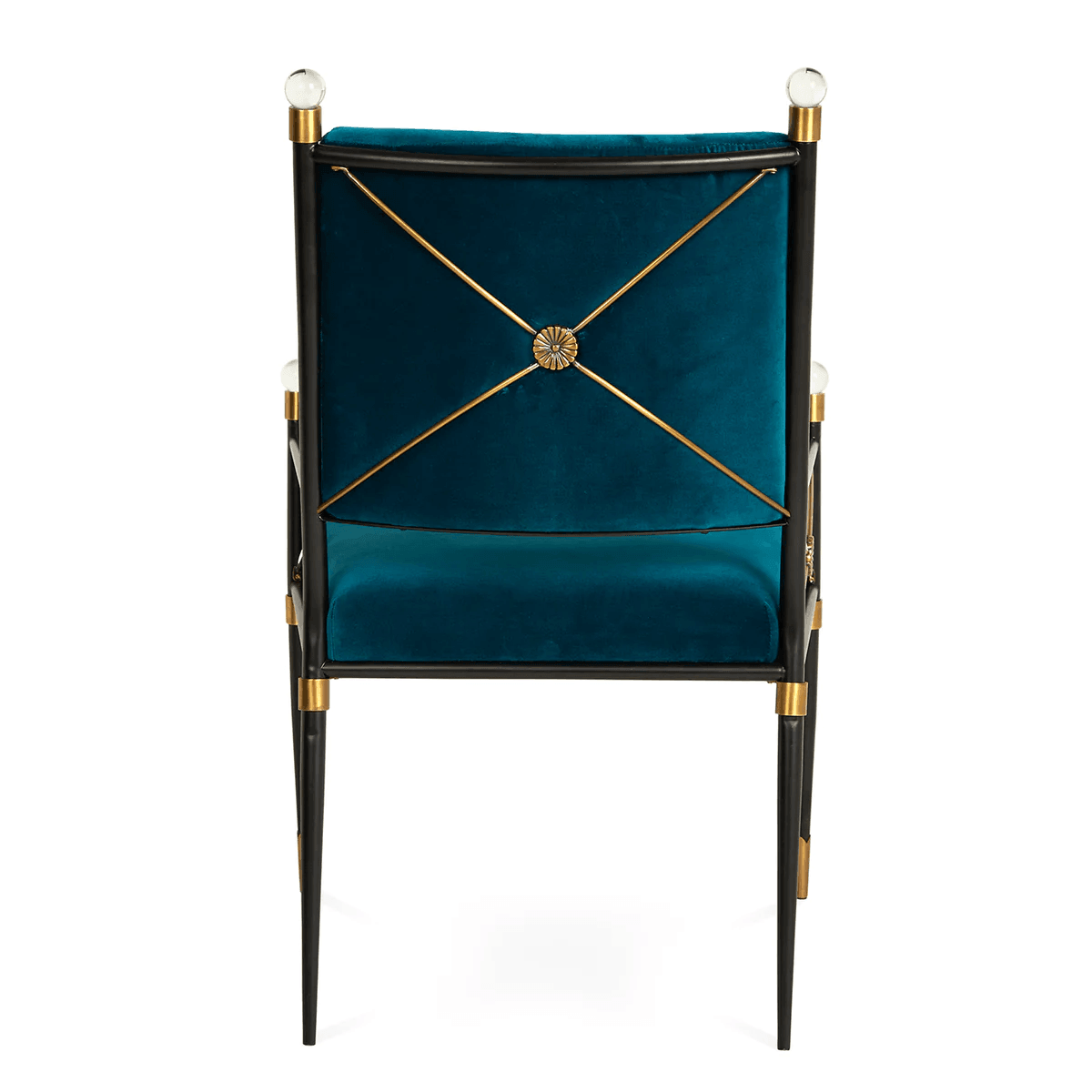 Jonathan Adler Samt-Esszimmerstuhl Rider | Rialto Peacock