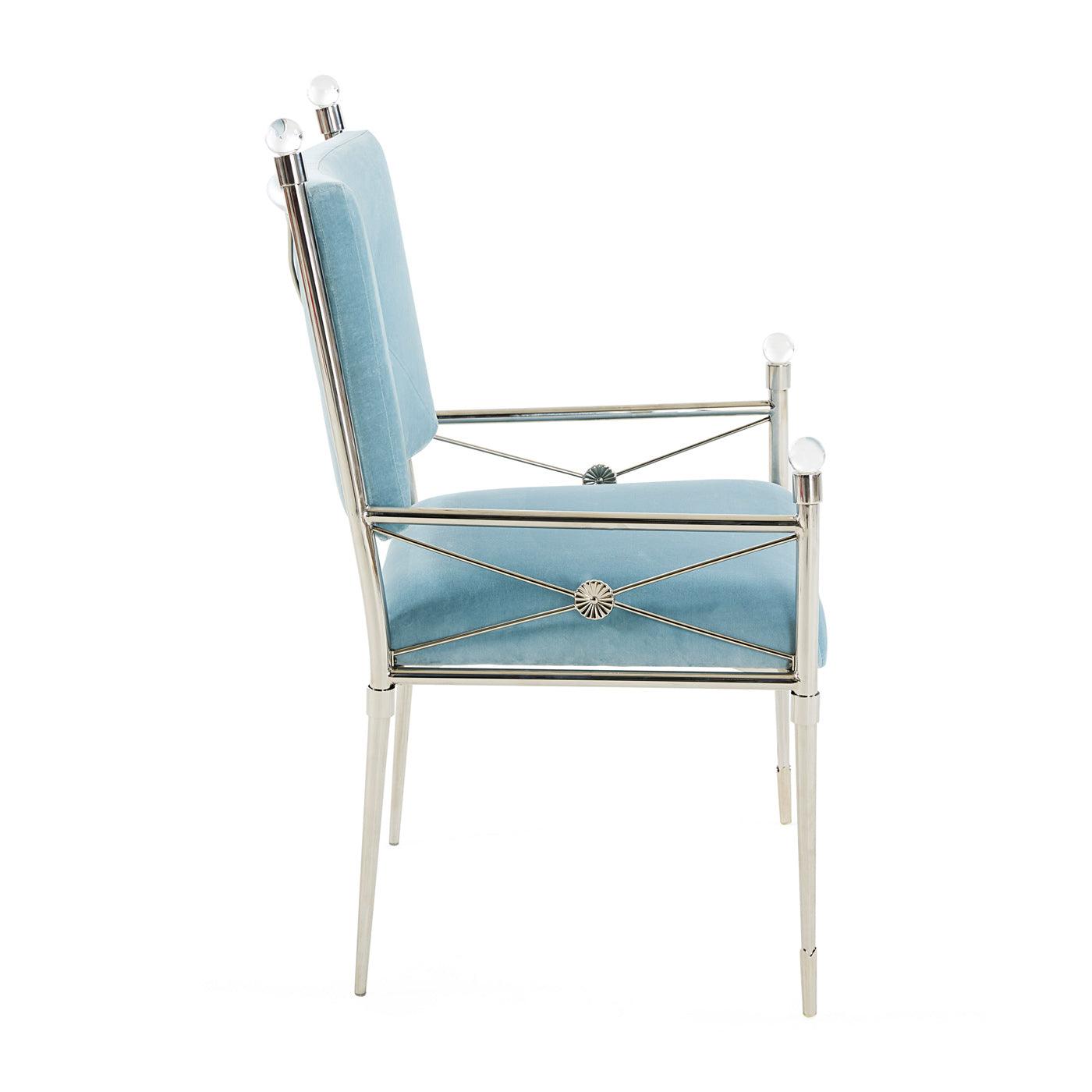 Jonathan Adler Samt-Esszimmerstuhl Rider | Rialto Sky