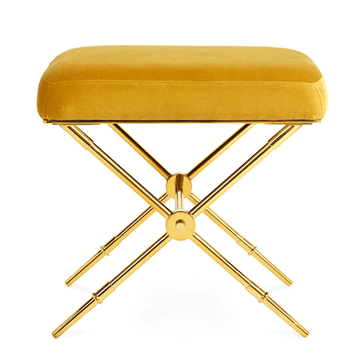 Jonathan Adler Samt-Hocker Rider | Rialto Gold