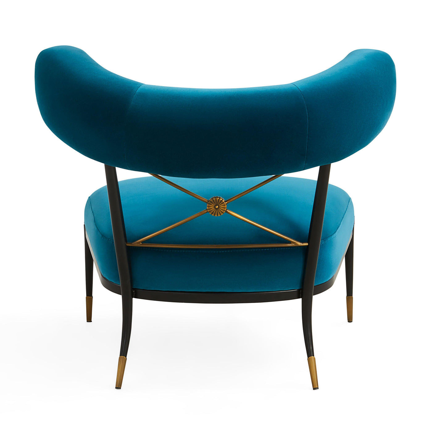 Jonathan Adler Jonathan Adler Samt Lounge Chair Rider Klismos | Rialto Peacock Codeso Living