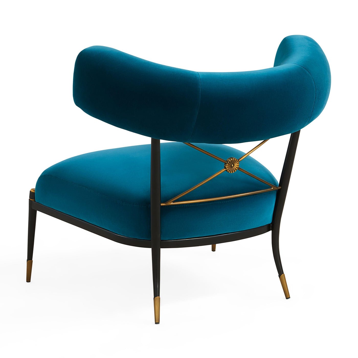 Jonathan Adler Jonathan Adler Samt Lounge Chair Rider Klismos | Rialto Peacock Codeso Living