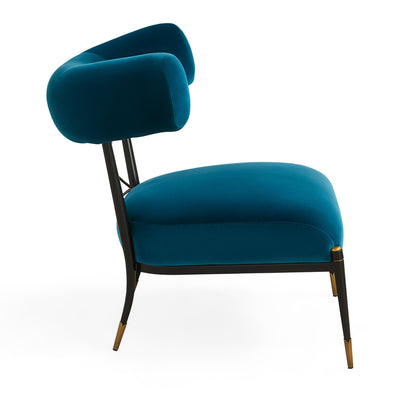 Jonathan Adler Jonathan Adler Samt Lounge Chair Rider Klismos | Rialto Peacock Codeso Living