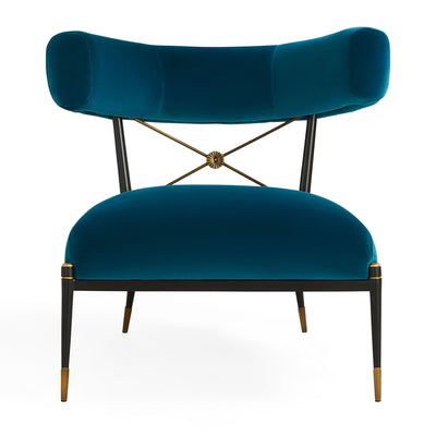 Jonathan Adler Jonathan Adler Samt Lounge Chair Rider Klismos | Rialto Peacock Codeso Living