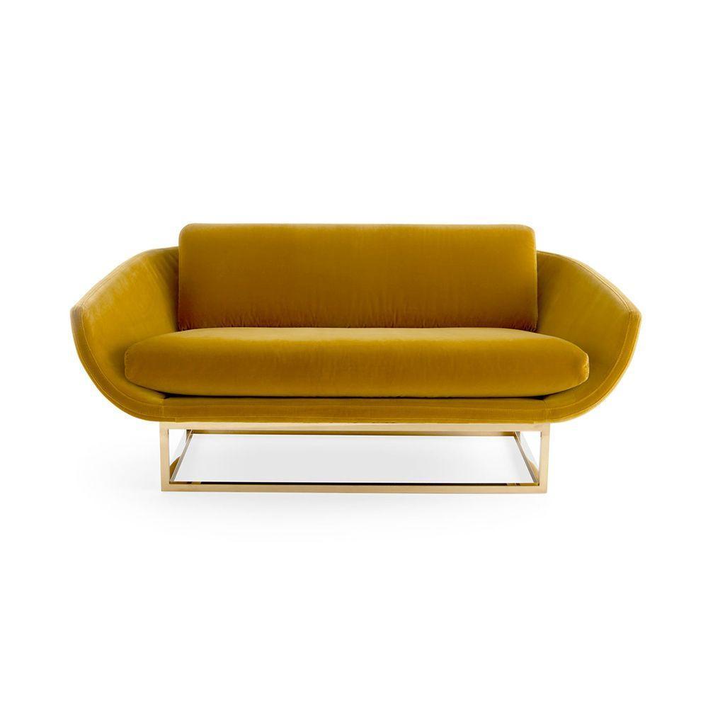 Jonathan Adler Samt-Loungesofa Beaumont | Varese Lichen